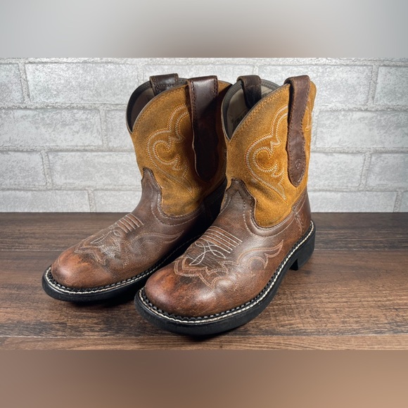 Ariat Shoes Womens Walnut And Brown Suede Leather Ariat Fat Baby